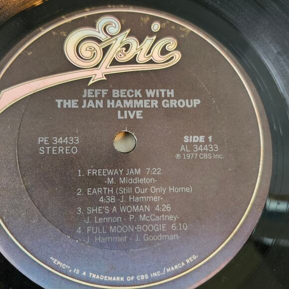 Jeff Beck With The Jam Hammer Group Vinyl Album Record  1977 Live *Not Tested* - Picture 4 of 8
